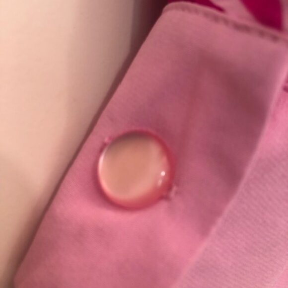 NWT Vintage Bob Mackie 100% Silk Wearable Art Pink Palms Blouse Shirt Size XL - Picture 5 of 12